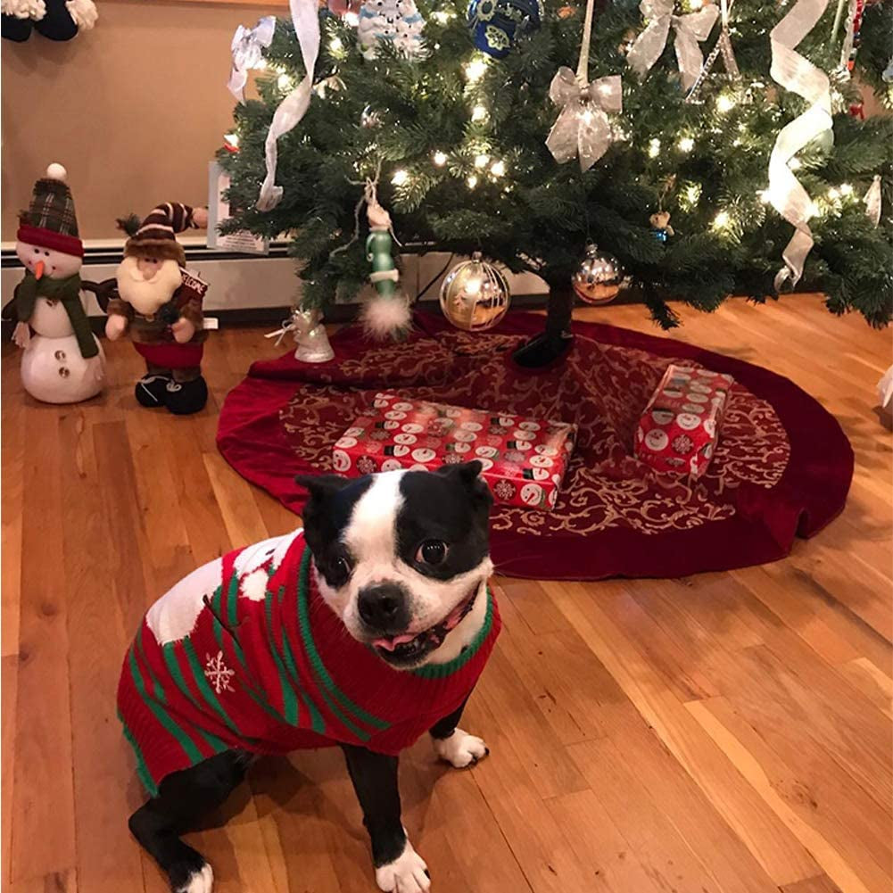 Dog Snow Sweaters Snowman Sweaters Xmas Dog Holiday Sweaters New Year Christmas Sweater Pet Clothes for Small Dog and Cat