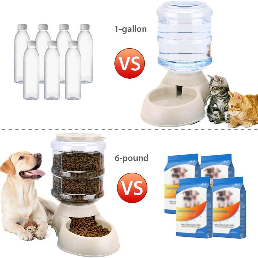 3.75L Automatic Pets Feeder Food Water Dispenser Detachable Cats Dogs Puppy Feeding Machine ,Pets Feeder, Pets Food Dispenser